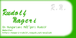 rudolf mageri business card